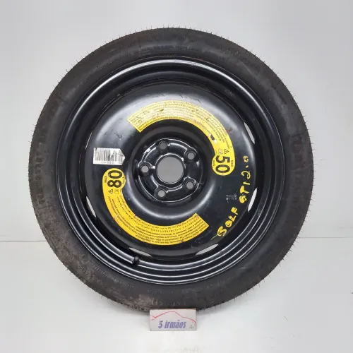 Estepe Fino Aro 18 125/70 Vw Golf Gti 2.0 2012 N1k0601027ap Preto