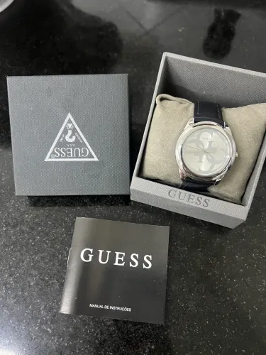 Relógio guess pulseira couro legítimo