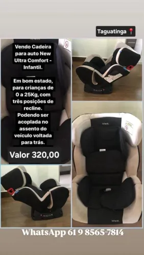 cadeira para auto New e ultra confort infantil 