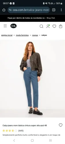 Calça Jeans Mom C&A tam.40 NOVA