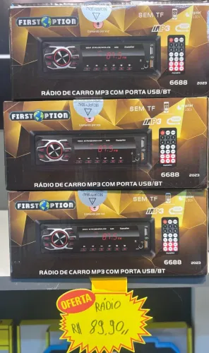 Som Automotivo Radio Bluetooth 25W FM USB Pen Drive BT 
