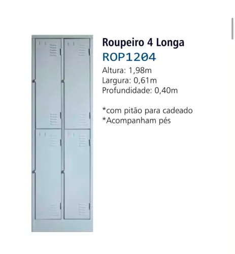Roupeiro aço 