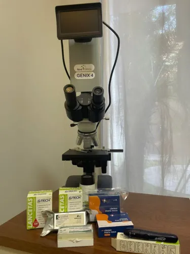 Microscópio Genix 4 Avaliação Microscopia Campo Escuro Claro