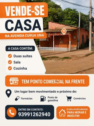 Casa a venda na rua Sol Nascente, Curua Una