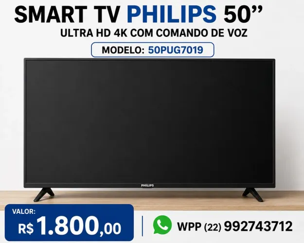 Vendo TV smart philips 50