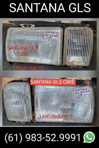 CP-77 Jogo de Faróis Santana GLS Quadrado Cibié Original (O Par)