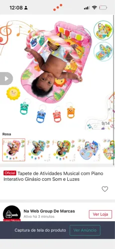 tapete interativo bebê menina