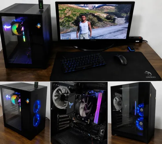 PC Gamer Completo Ryzen 5 5600G + TV + Mesa | Pronto para Usar
