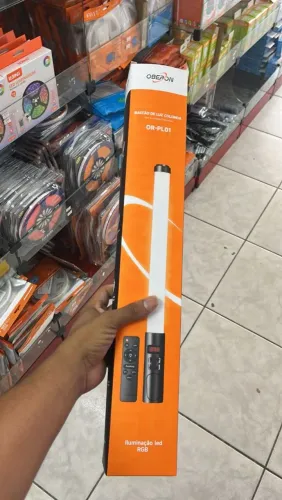 Bastão led várias cores e controle - entrega em slz e região