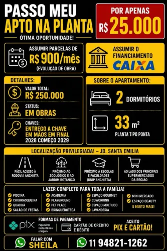 Vendo apartamento na planta
