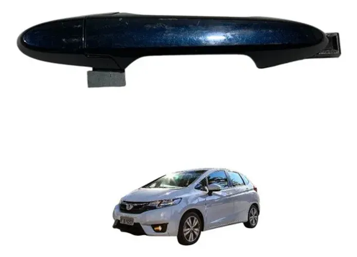 Maçaneta Externa Porta Dianteira Esquerda Honda 2017 A 2022 Azul Dianteira