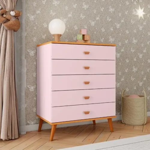 Cômoda infantil Rosa
