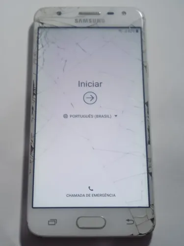 Placa mãe celular Samsung Galaxy J5 prime funciona normal tela trincada