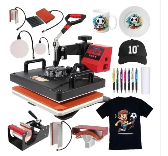 Kit de prensa térmica completa 12x1