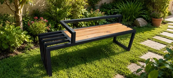 Banco jardim estilo industrial
