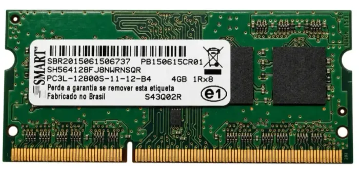 Memória Smart, 4GB, 1600MHz, DDR3, Para Notebook - PC3L 12800S