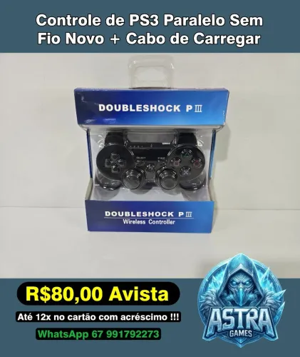 Controle de PS3 Paralelo Sem Fio Novo !!!