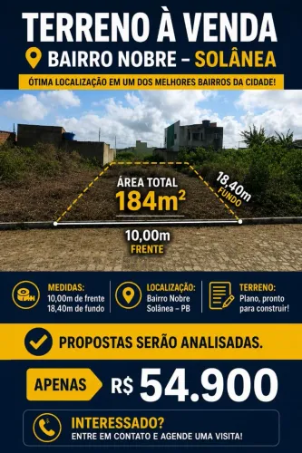 Terreno Lot. Bairro Nobre Solânea