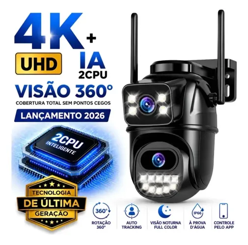 CÂMERA 2 LENTES 4K HD FULL
