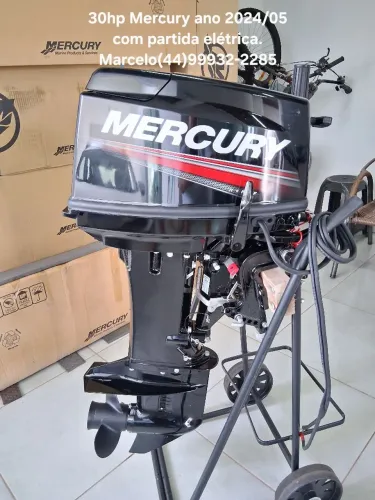 Motor de popa 30hp Mercury 2024/25 partida elétrica por motor de menor valor ou parcelo 