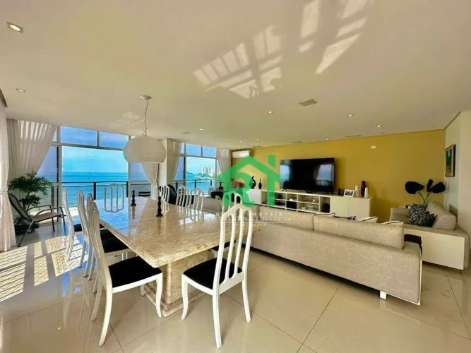 Apartamento frente mar com 3 quartos (3 suítes), 1 vaga à venda em Pitangueiras, Guarujá.