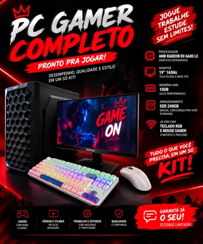 PC Gamer + MONITOR 165hz + PERIFÉRICOS