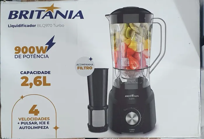 Liquidificador Britânia BLQ970 900w 220v copo de 2,6 litros - seminovo (impecável)