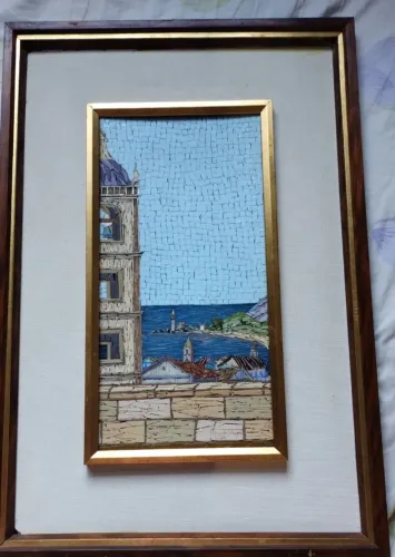 VENDO QUADRO MOSAICO DO ARTISTA ANGELO SCHEPES DE 1980