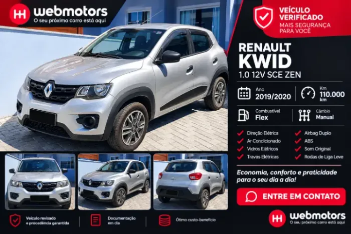 Renault Kwid Zen 1.0 Flex 12V 5P Mec. 2020