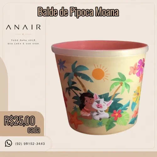 Balde de Pipoca Moana