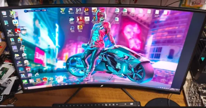 ? Monitor Gamer SuperFrame Curvo 31.5" 165Hz Full HD - Estado de Novo!