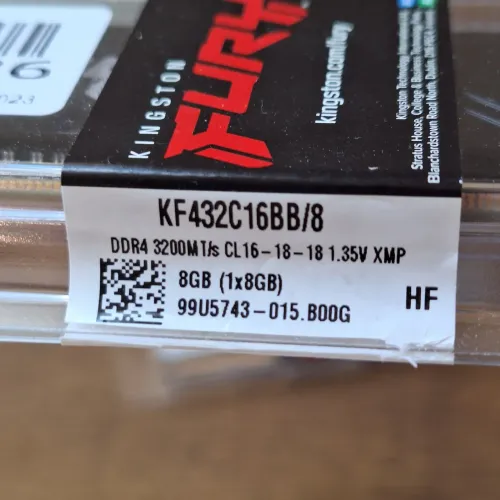 Memória DDR4 Kingston Fury Beast 16 GB ( 2 de 8 GB) 3200 MHz