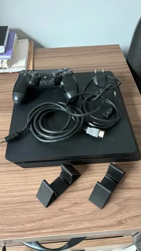 ? PS4 Slim Completo + 1 Controle | Funcionando Perfeitamente | Aceito Troca por iPad