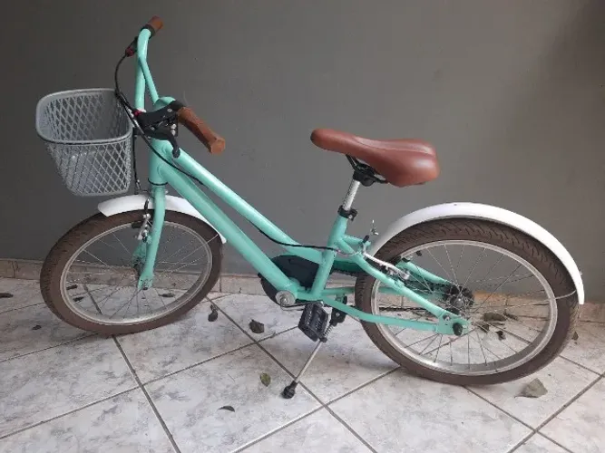 Bicicleta Infantil Aro 20 Mini Antonella Verde Acqua Nathor