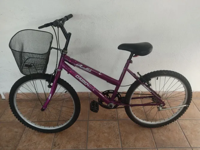 Bicicleta Cairu Bella - Aro 24 Com Cestão Violeta