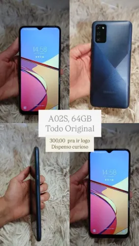 A02S, 64GB Todo Original, no precinho pra sair logo.