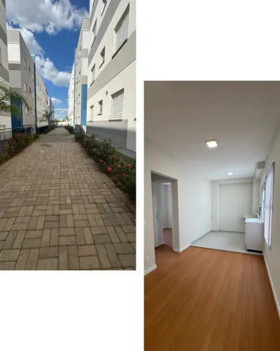 Apartamento novo 2 dorm sala cozinha 1 vaga - Próx entrada de Paulínia 