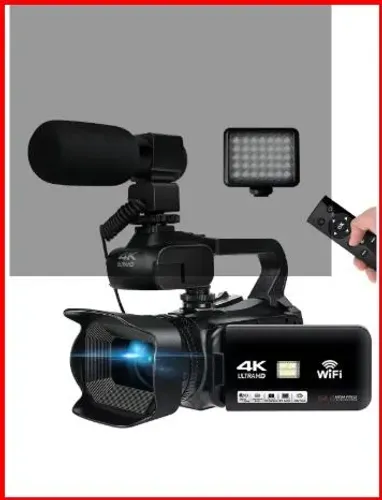 Filmadora 4k Profissional Câmera De Vídeo Digital 48mp Com