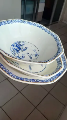 Louça Inglesa Original Johnson Bros - 3 Peças Vintage Azul