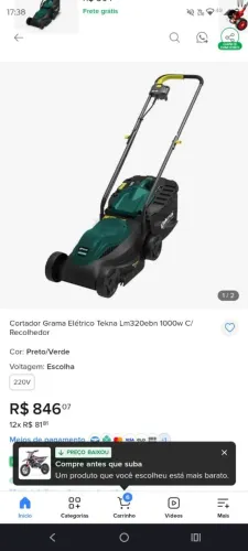 Cortador de grama elétrico