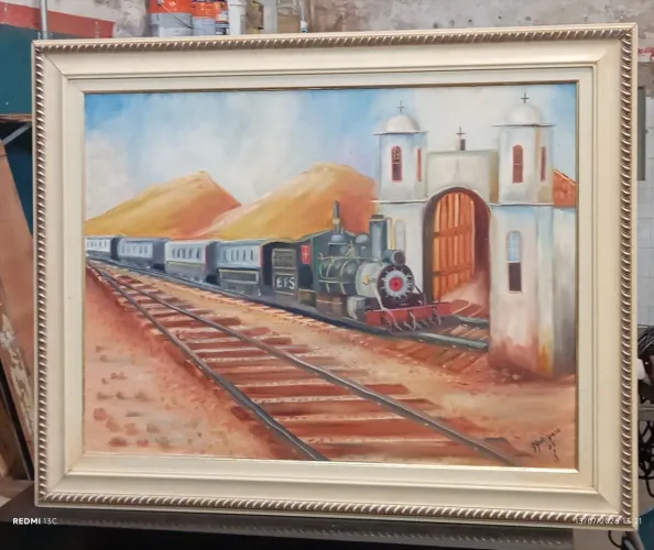 Quadro pintado a mão.