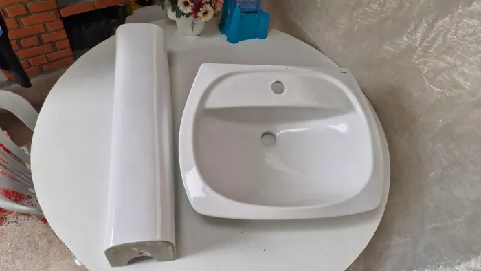 Kita lavatório banheiro pia mais coluna branco louça