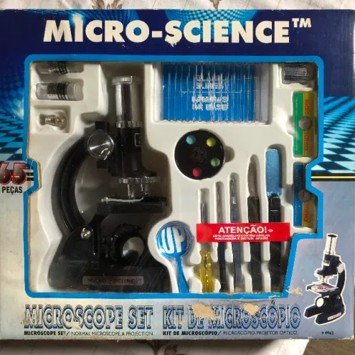 Kit Microscopio Ciencia 65 Peças Educativo