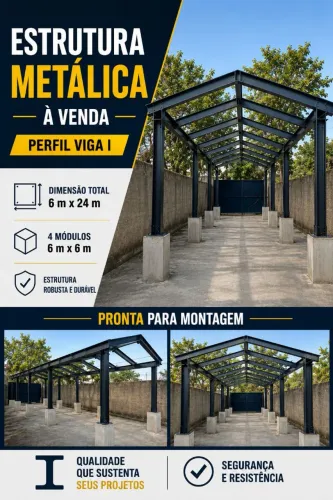 Estrutura Metálica pronta para montagem.