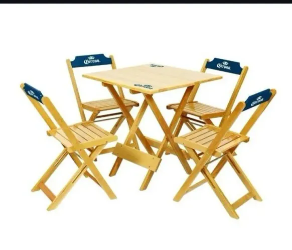 Mesas e cadeiras dobraveis