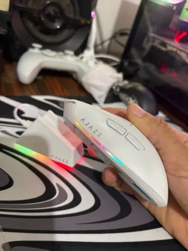 Mouse Gamer Ajazz AJ139 V2 Rgb Com Base de carregamento - Entrega gratis 