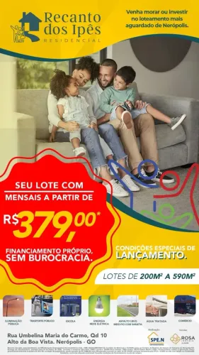 lançamento lotes em Nerópolis