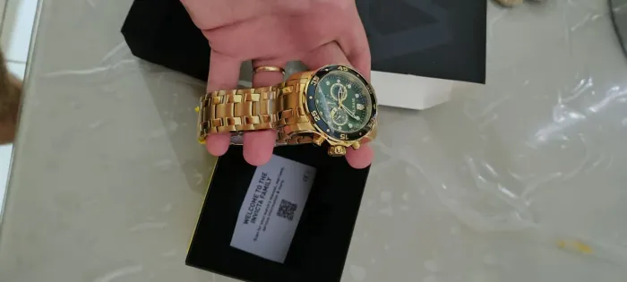 invicta banhado a ouro 18k original novo lacrado