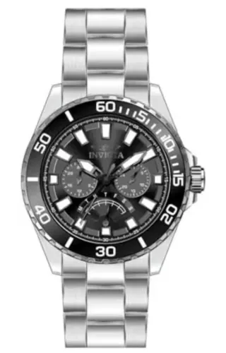 Invicta Relógio Masculino Pro Diver 46 mm Aço Inoxidável Quartzo, Prata (novo)