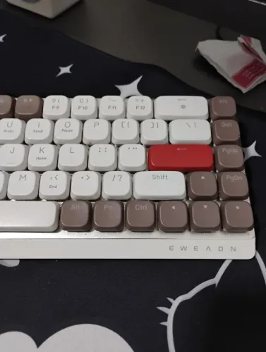 Teclado Mecânico Sem Fio Branco